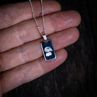 Aries rectangular pendant and chain