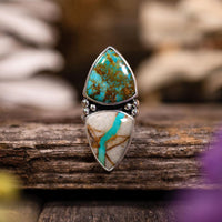 Royston Turquoise double stone ring 2