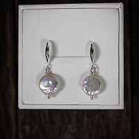 Coin Pearl Earring