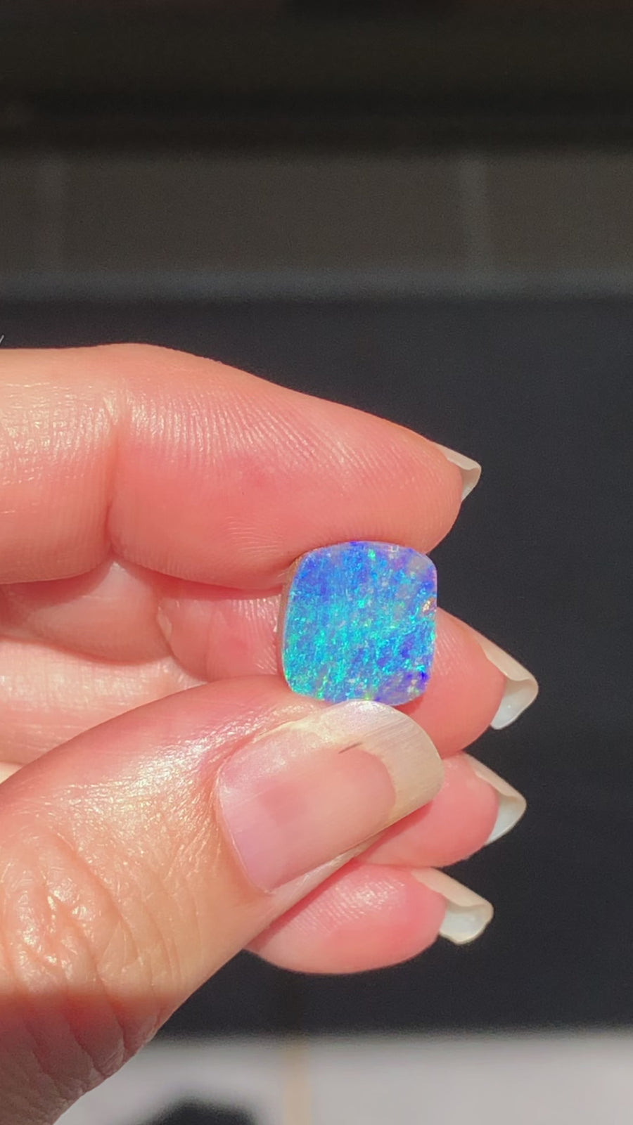 Beautifully square blue Boulder Opal 11