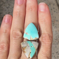 Royston Turquoise double stone ring 2