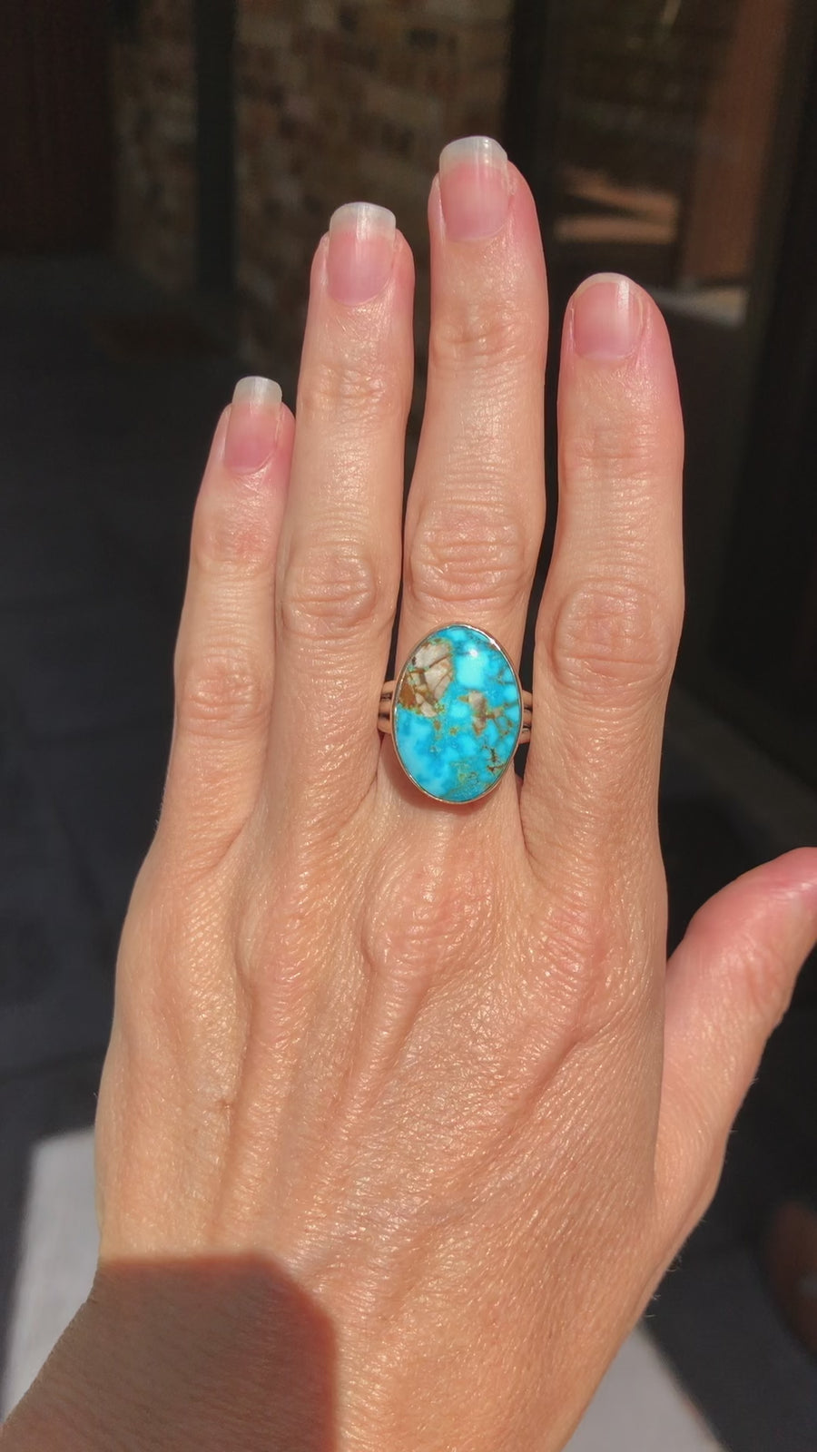 Carico Lake Mixed metal Turquoise ring