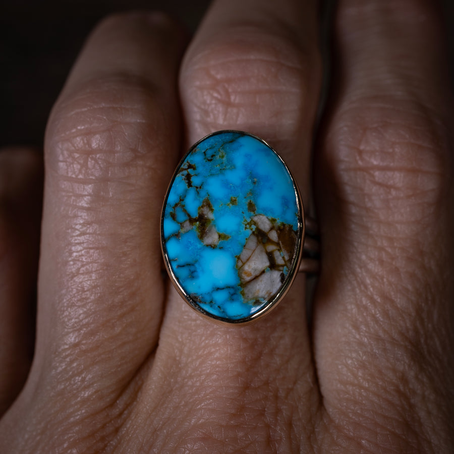 Carico Lake Mixed metal Turquoise ring