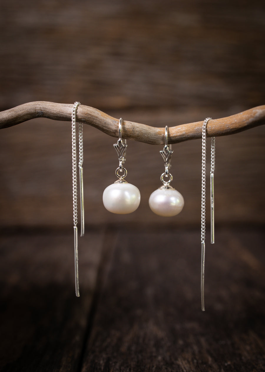 Timeless Pearl & Threader set