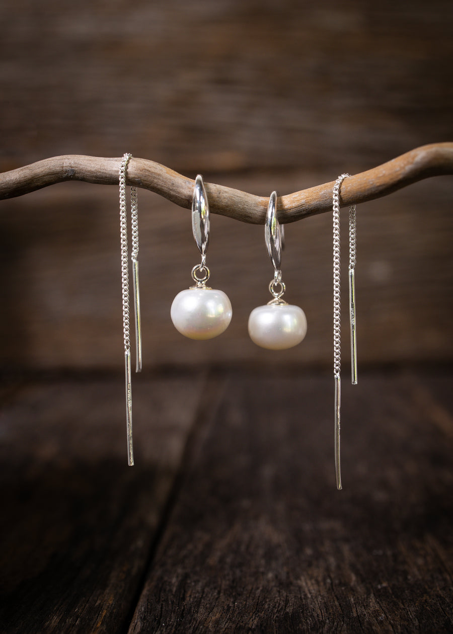 Timeless Pearl & Threader set