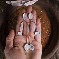 Rainbow Moonstone transformation earrings