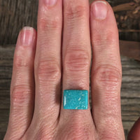 Fox Turquoise for wide band ring