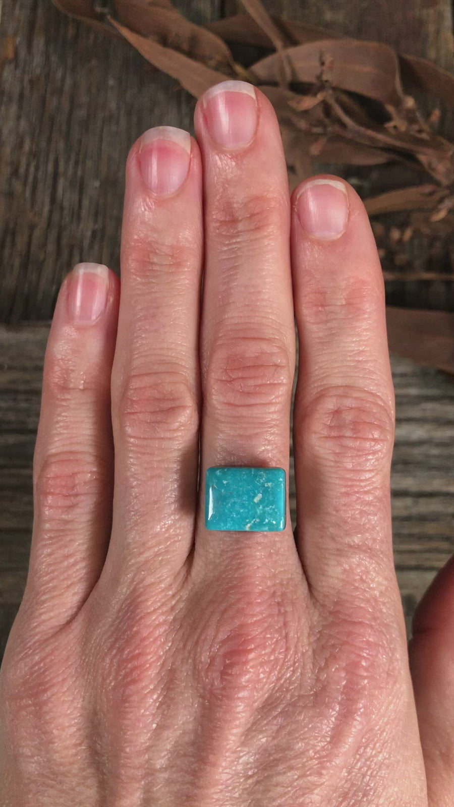 Fox Turquoise for wide band ring