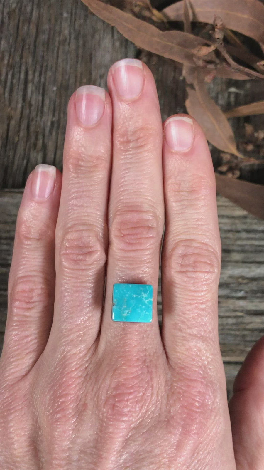 Fox Turquoise for wide band ring