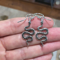 Silver Serpent Earrings