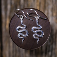 Silver Serpent Earrings